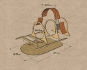 Get Going hovercraft dimensions on masonite texture